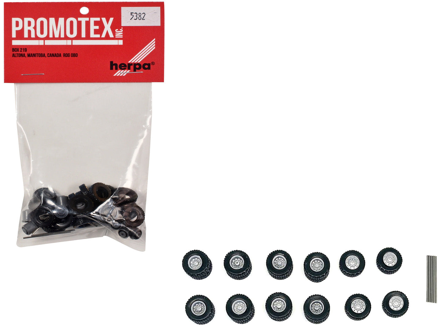 All-Terrain Wheel Sets (2 Front and 4 Rear) 1/87 (HO) Plastic Model by Promotex free shipping USA