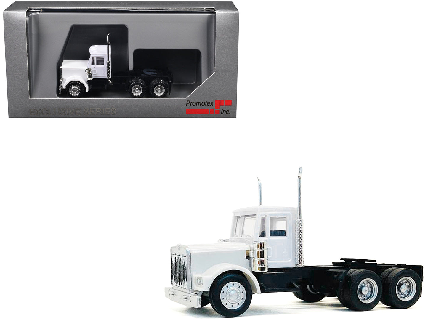 Kenworth W900 Short Day Cab White 1/87 (HO) Plastic Model Car by Promotex free shipping USA