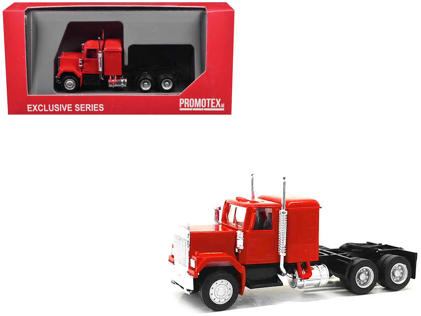 GMC Sleeper Cab Red 1/87 (HO) Plastic Model Car by Promotex free shipping USA