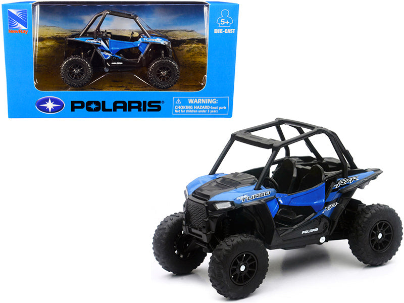 Polaris RZR XP Turbo DOHC Mini ATV Blue and Black Diecast Model by New Ray free shipping USA