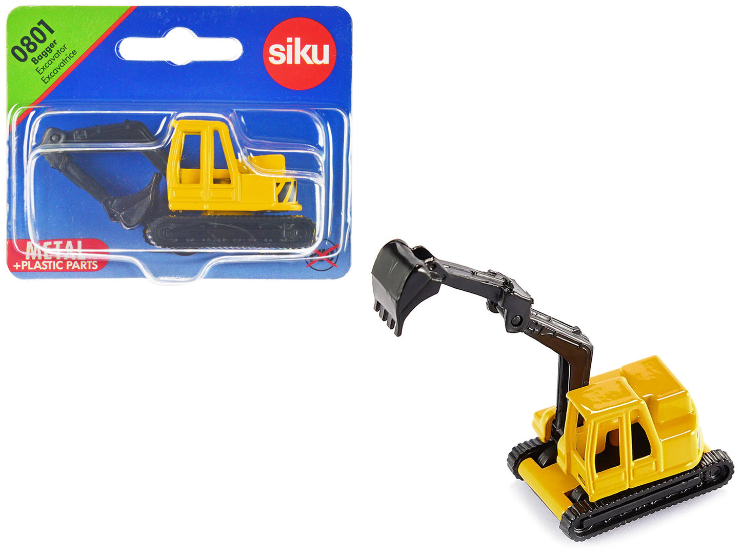 Excavator Yellow and Black Diecast Model by Siku free shipping USA