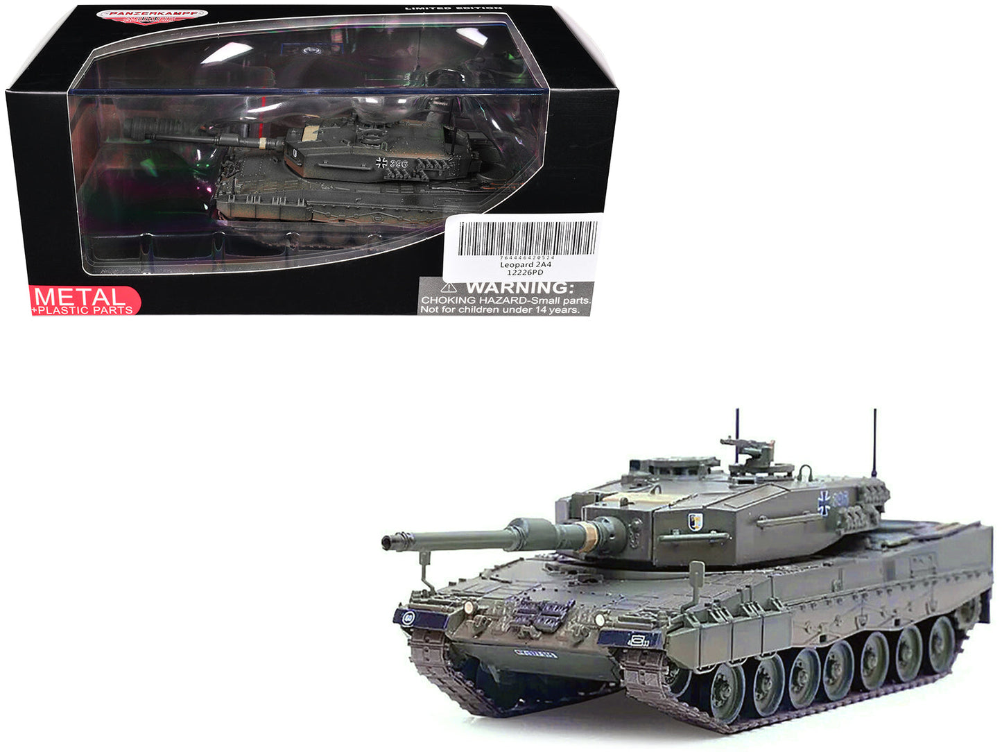 Leopard 2A4 Main Battle Tank with Snorkel "Green Camouflage" German Army "Armor Premium" Series 1/72 Diecast Model by Panzerkampf free shipping USA