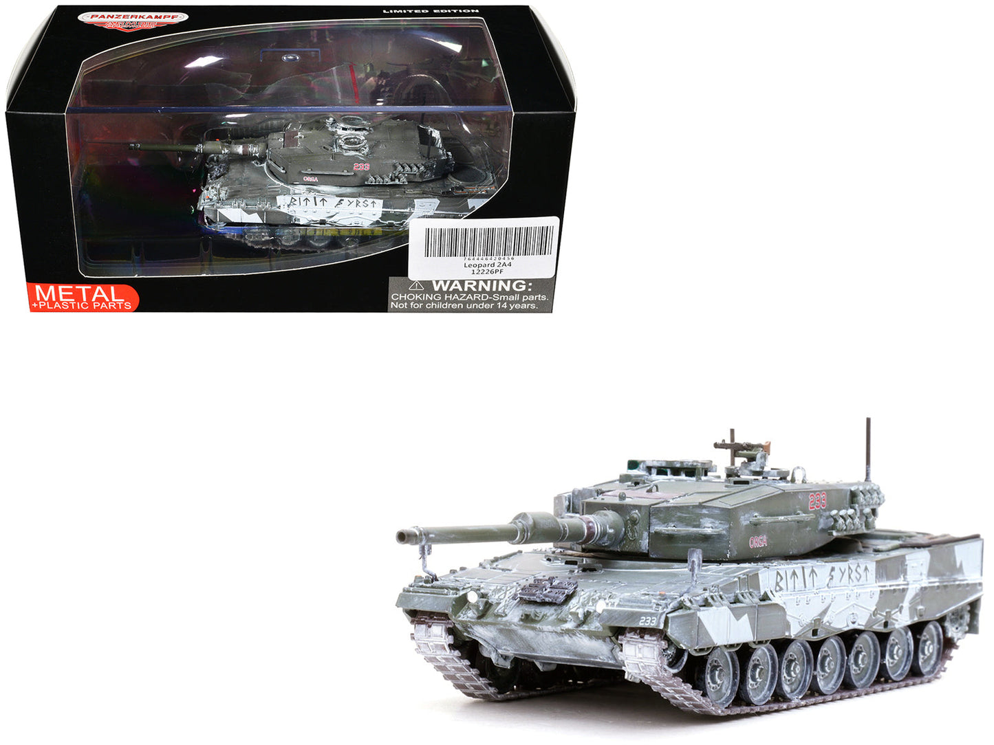 Leopard 2A4 Main Battle Tank with Snorkel "Winter Camouflage" Norwegian Army "Armor Premium" Series 1/72 Diecast Model by Panzerkampf free shipping USA