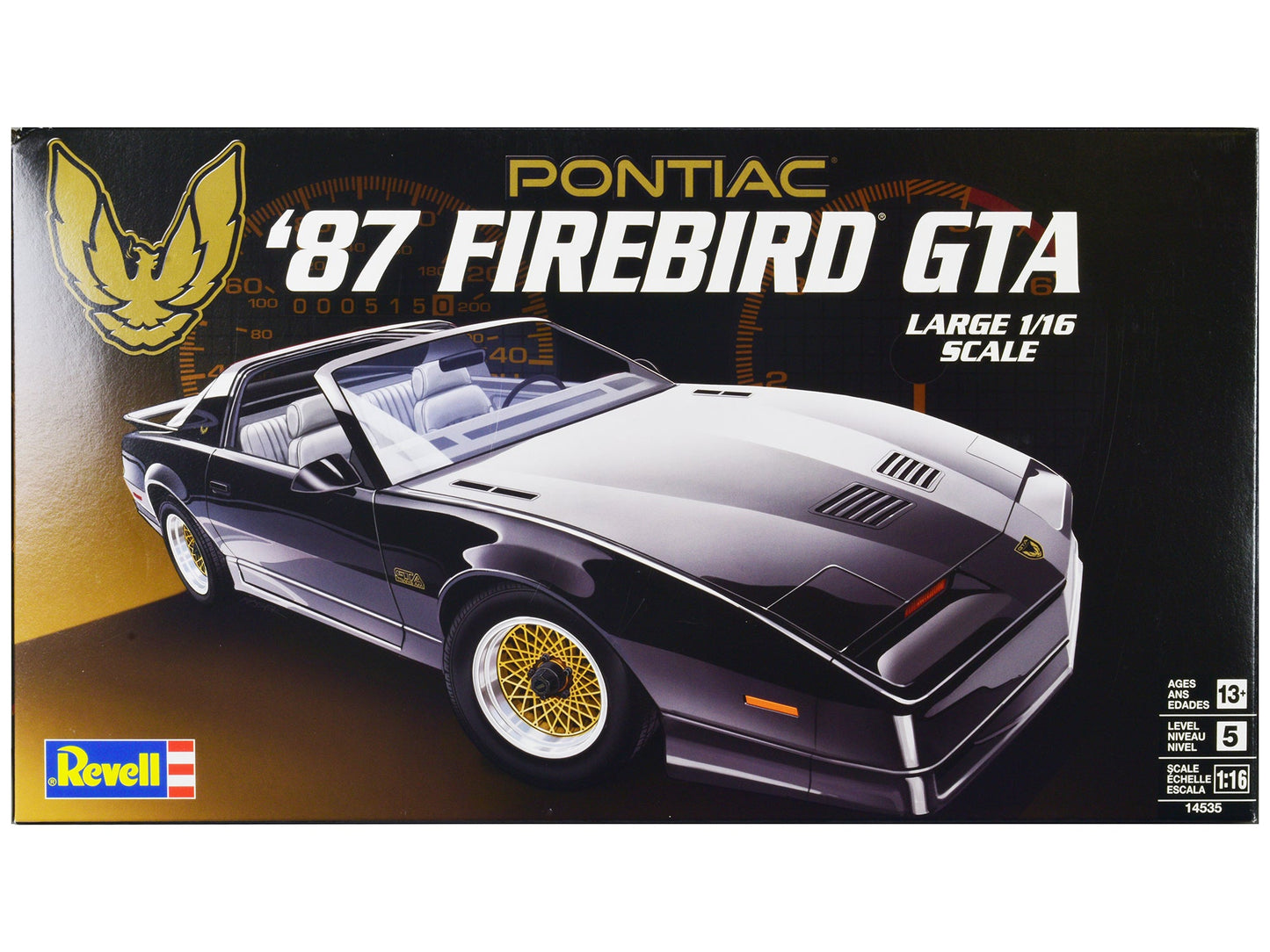 Level 5 Model Kit 1987 Pontiac Firebird GTA 1/16 Scale Model by Revell free shipping USA
