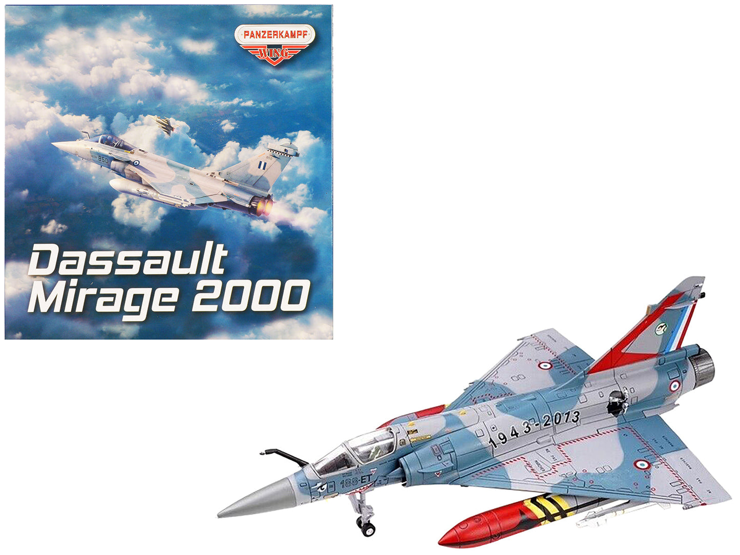 Dassault Mirage 2000-5F Fighter Aircraft "70th Anniversary of Corsica Squadron" French Air Force "Wing" Series 1/72 Diecast Model by Panzerkampf free shipping USA