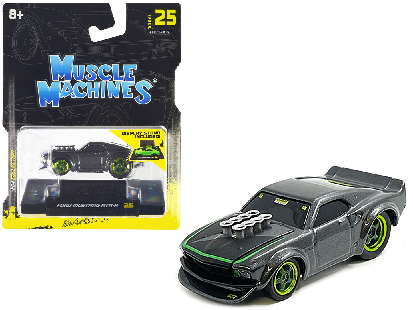 Ford Mustang RTR-X Gray Metallic 1/64 Diecast Model Car by Muscle Machines free shipping USA