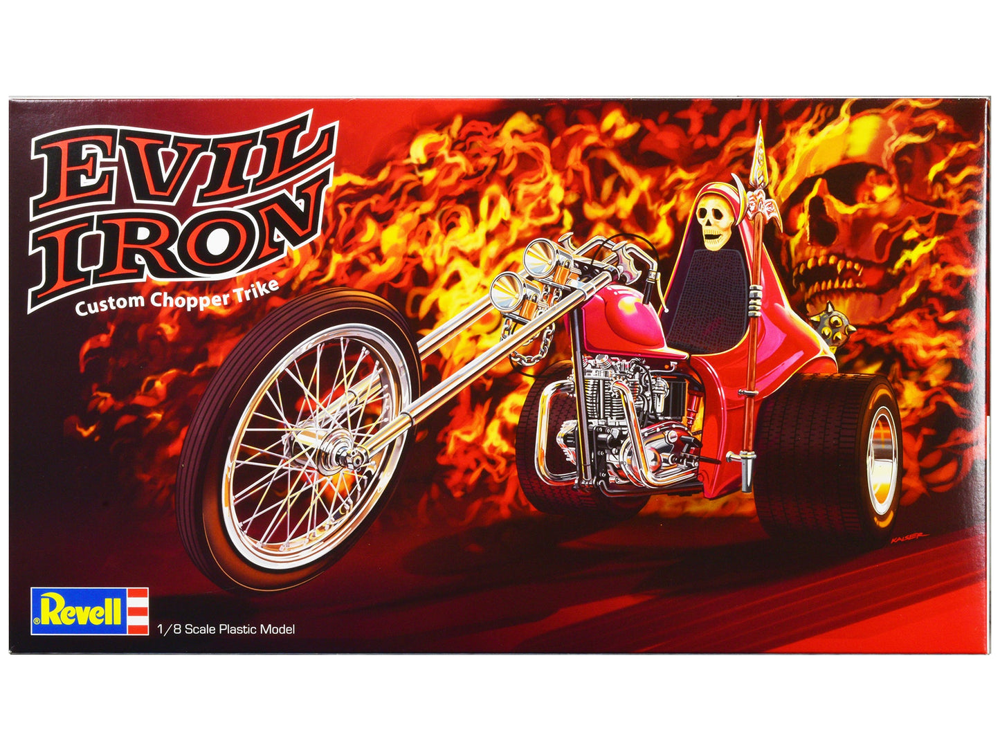 Level 5 Model Kit Evil Iron Custom Chopper Trike 1/8 Scale Model by Revell free shipping USA