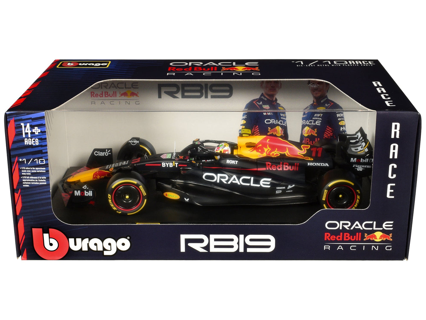 Red Bull Racing RB19 #11 Sergio Perez "Oracle" Formula One F1 World Championship (2023) "Race" Series 1/18 Diecast Model Car by Bburago free shipping USA