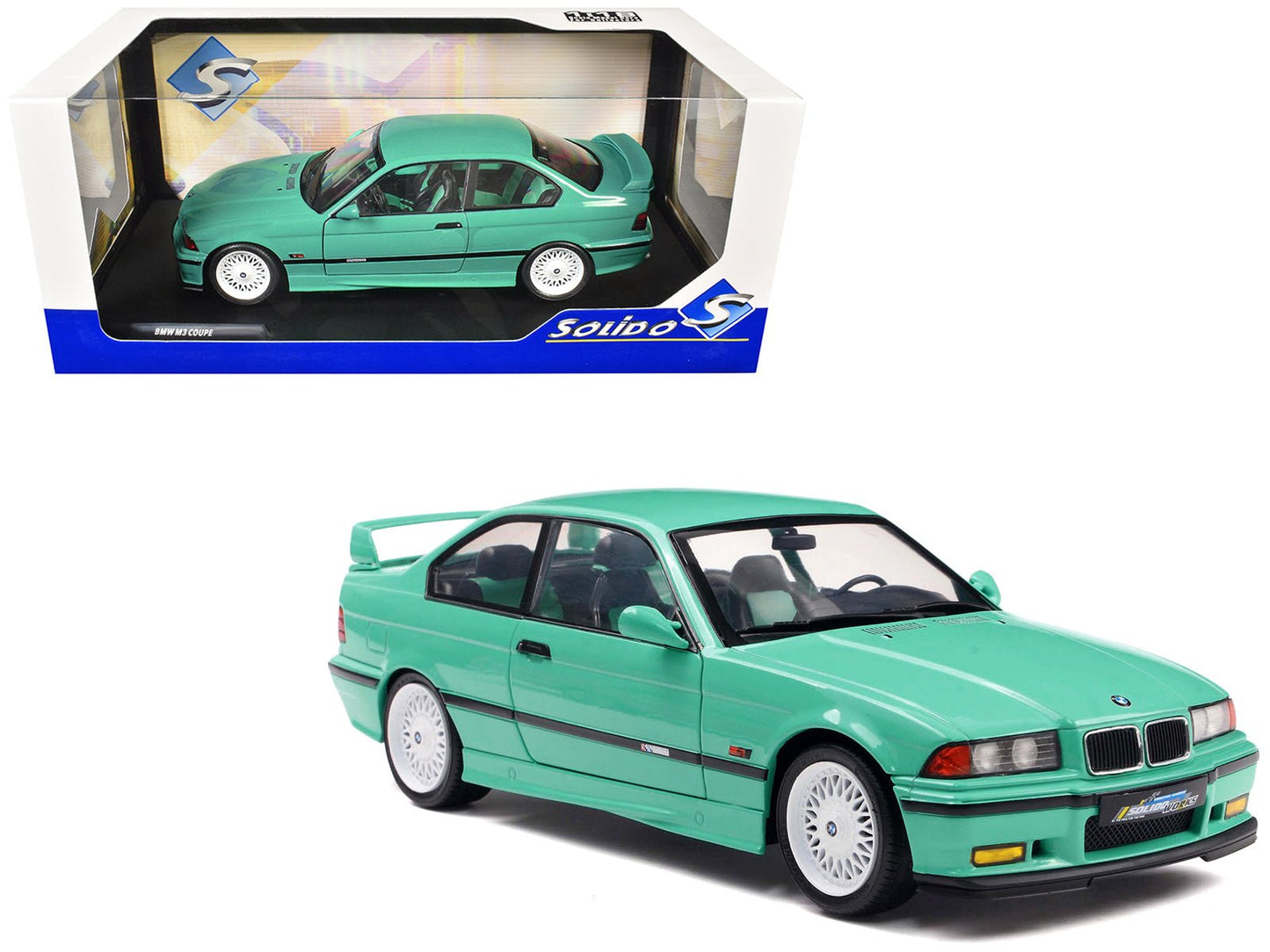 1991 BMW E36 M3 "Solido Works" Mint Green with Mint Green Interior 1/18 Diecast Model Car by Solido free shipping USA