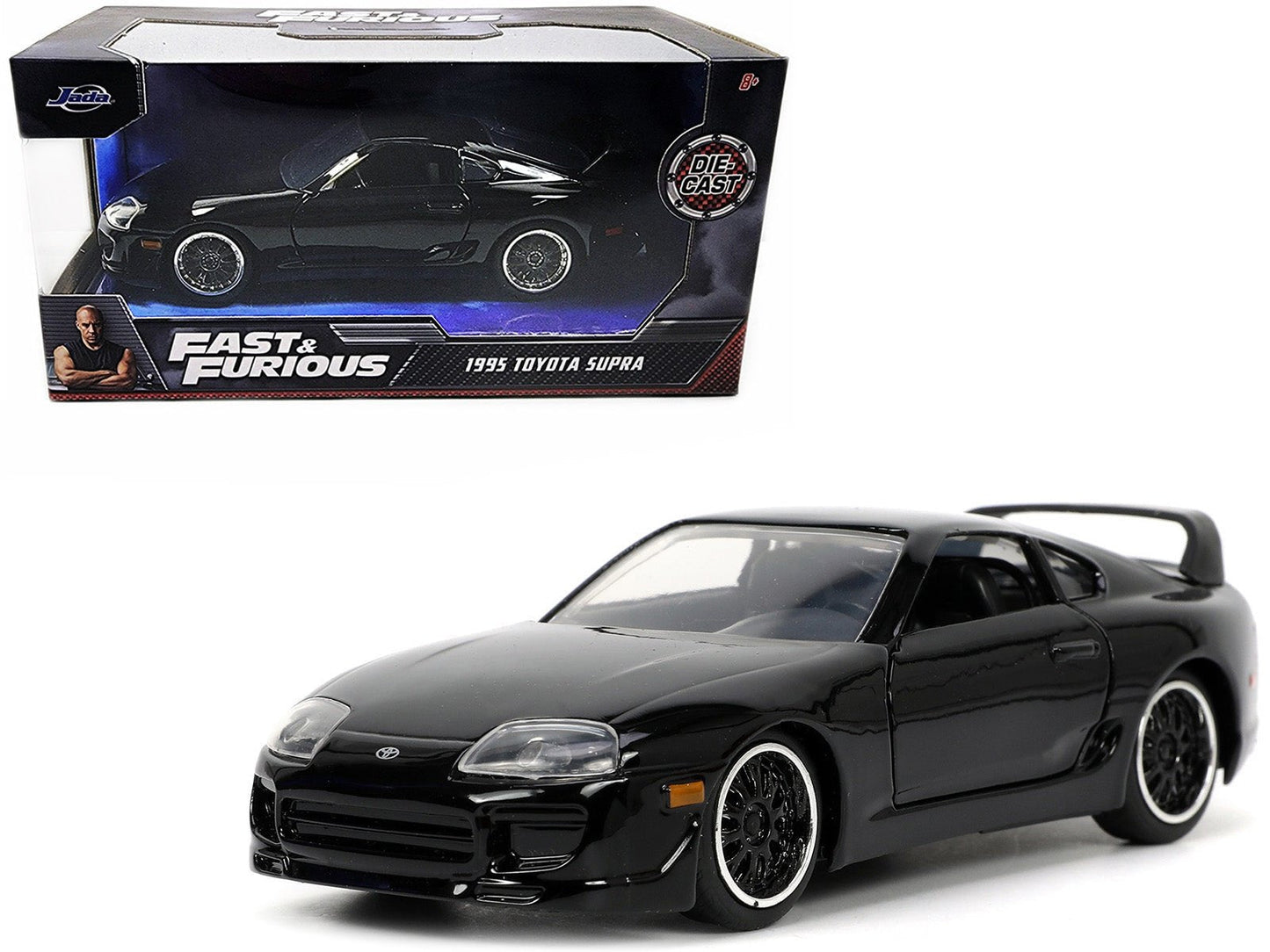 1995 Toyota Supra Black "Fast & Furious" Movie 1/32 Diecast Model Car by Jada free shipping USA