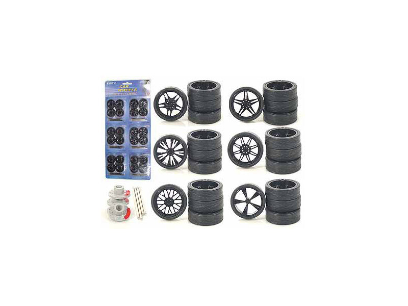 Wheels and Tires and Rims Multipack Set of 24 pieces for 1/24 Scale Model Cars and Trucks free shipping USA