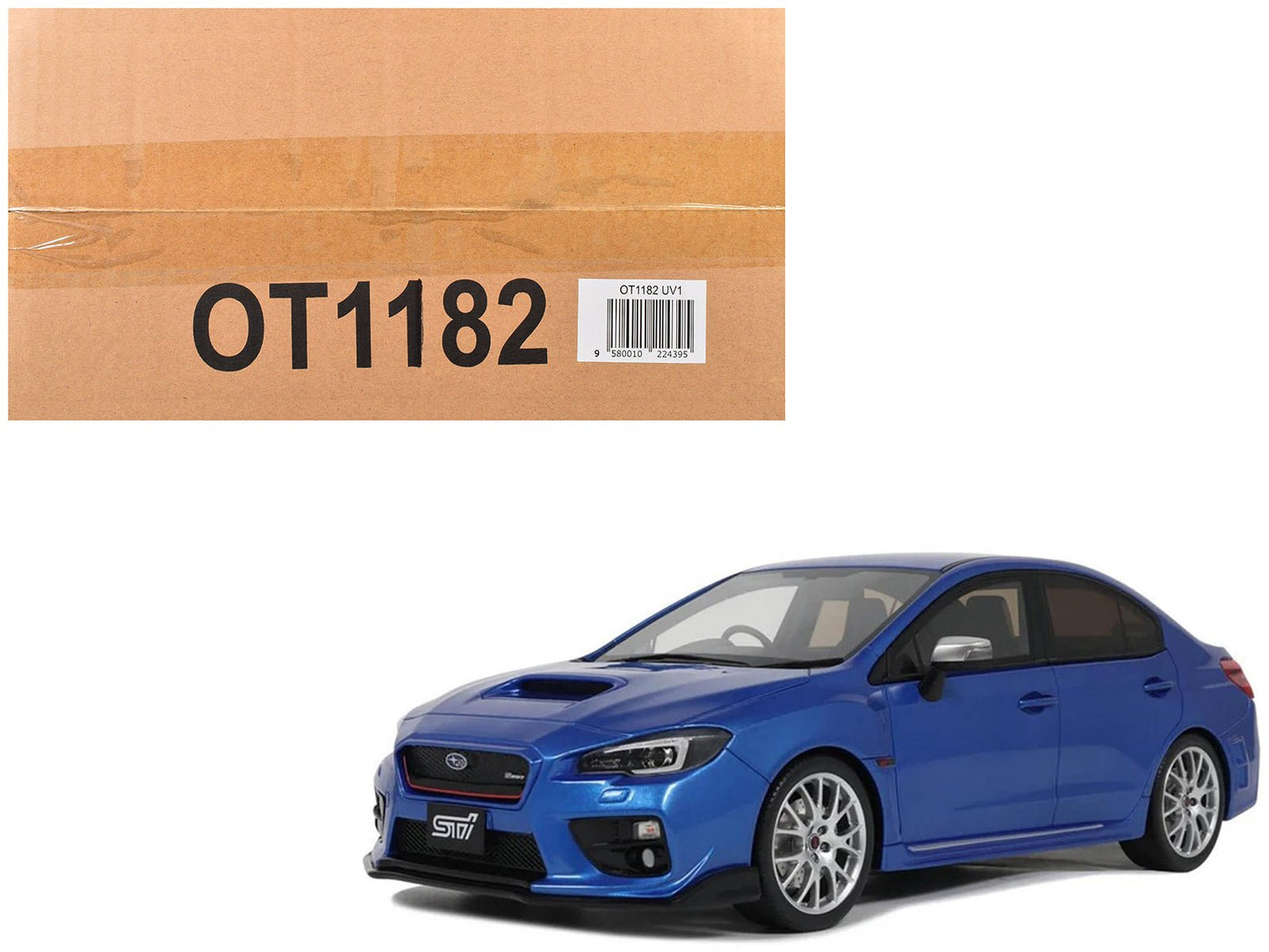 2015 Subaru WRX Sti S207 RHD (Right Hand Drive) Blue Pearl Metallic Limited Edition to 2000 pieces Worldwide 1/18 Model Car by Otto Mobile free shipping USA