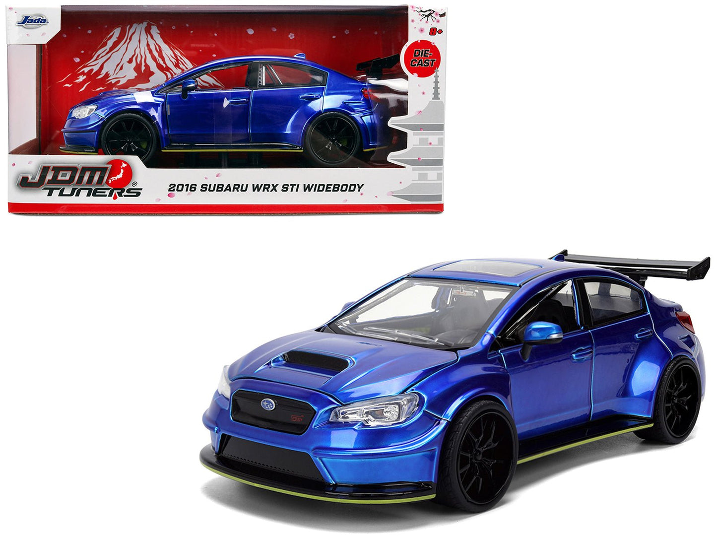 2016 Subaru WRX STI Widebody Blue Metallic "JDM Tuners" Series 1/24 Diecast Model Car by Jada free shipping USA