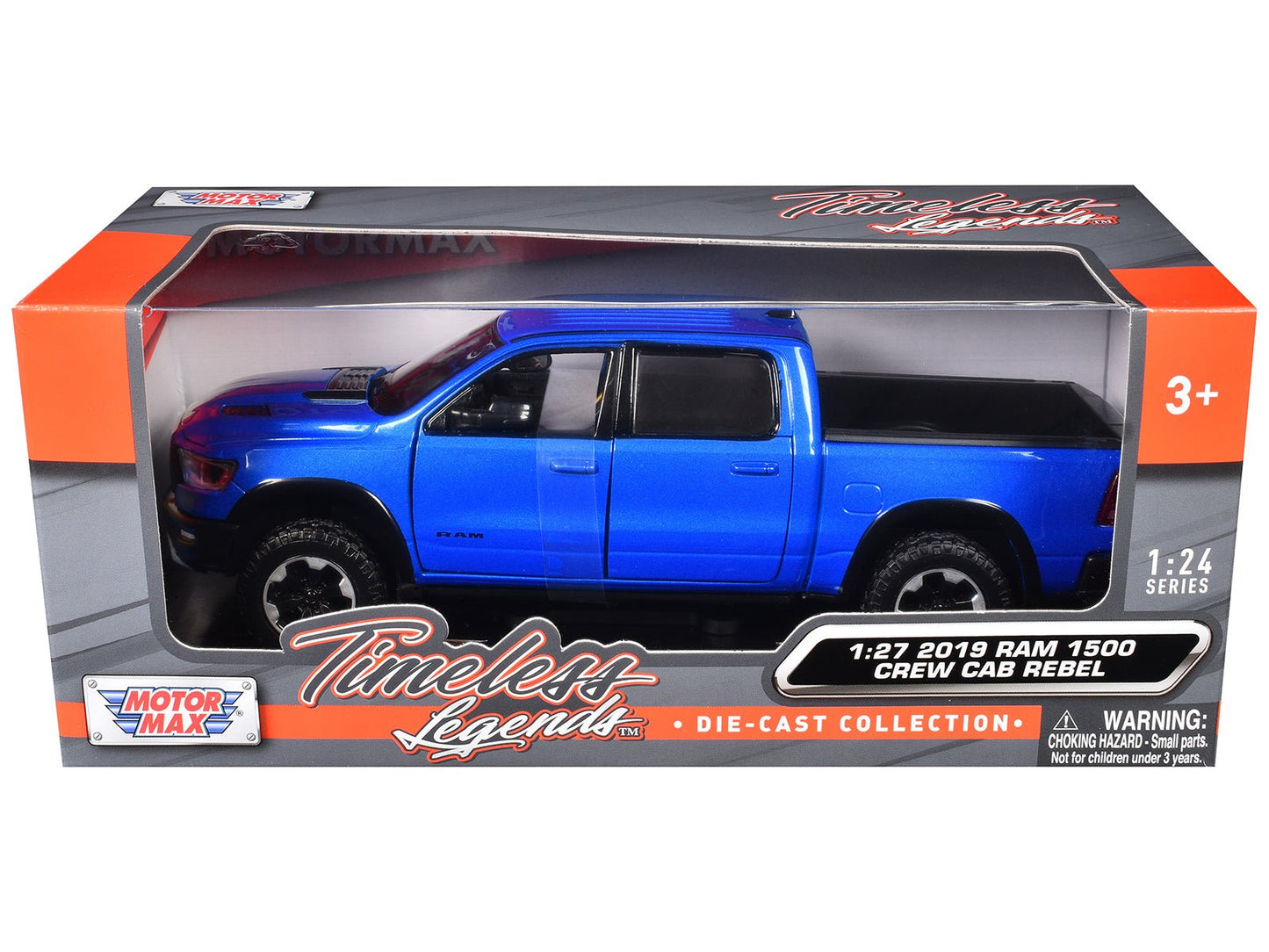 2019 RAM Rebel 1500 Crew Cab Pickup Truck Blue Metallic "American Classics" Series 1/24-1/27 Diecast Model Car by Motormax free shipping USA