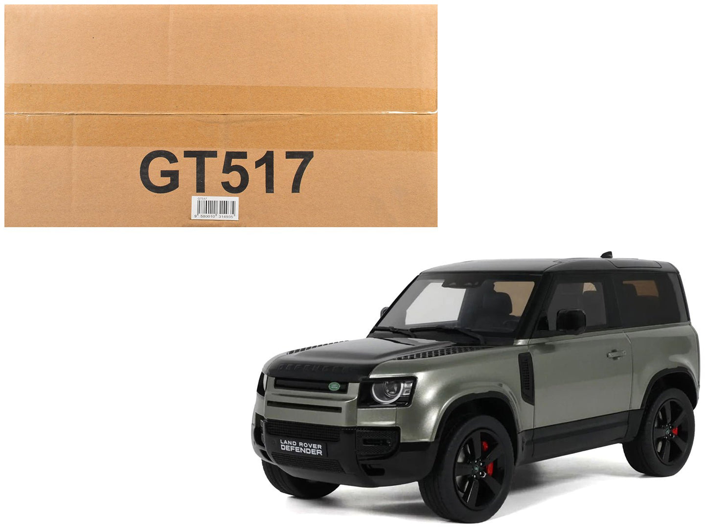 2021 Land Rover Defender 90 P400 X-Dynamic HSE Pangea Green Metallic 1/18 Model Car by GT Spirit free shipping USA