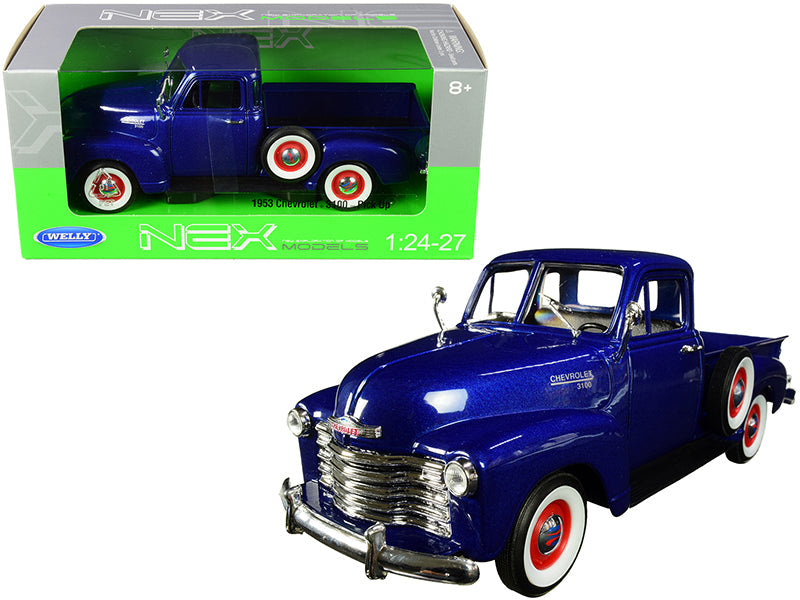 1953 Chevrolet 3100 Pickup Truck Blue 1/24-1/27 Diecast Model Car by Welly free shipping USA
