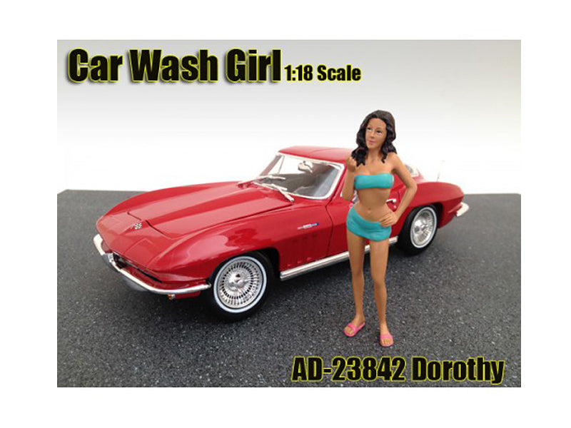 Car Wash Girl Dorothy Figurine for 1/18 Scale Models by American Diorama free shipping USA
