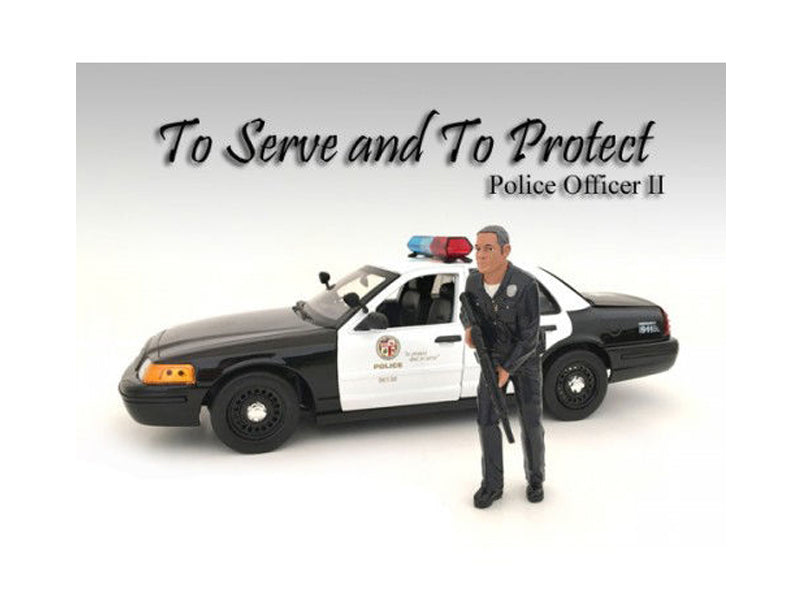 Police Officer II Figure For 1:18 Scale Models by American Diorama free shipping USA