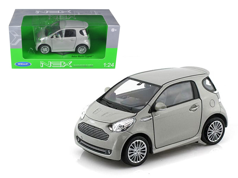 Aston Martin Cygnet Silver 1/24 Diecast Model Car by Welly free shipping USA