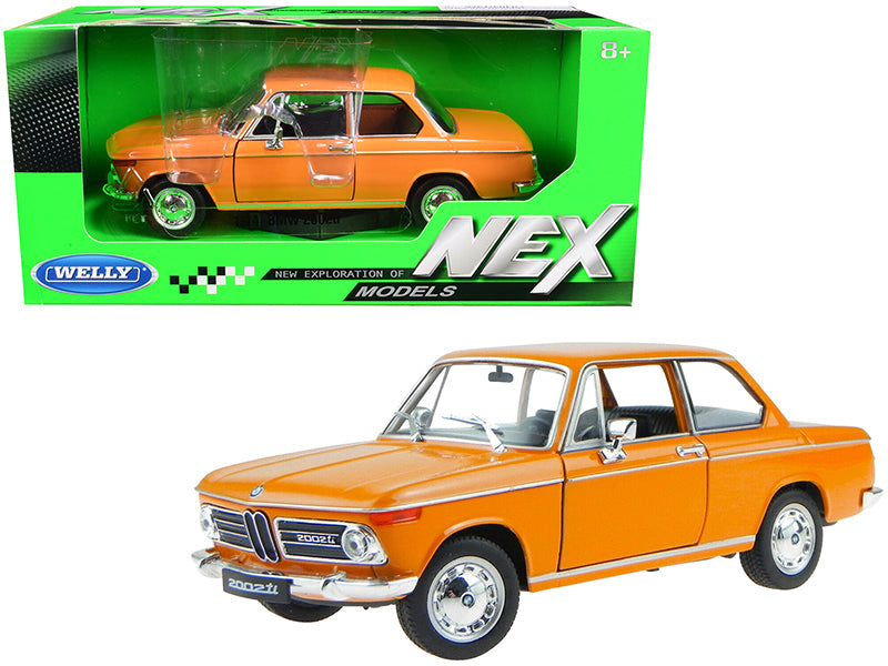 BMW 2002ti Orange 1/24 Diecast Model Car by Welly free shipping USA