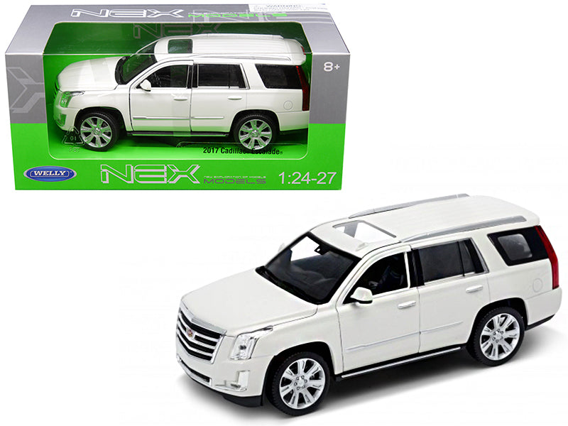 2017 Cadillac Escalade with Sunroof White 1/24-1/27 Diecast Model Car by Welly free shipping USA