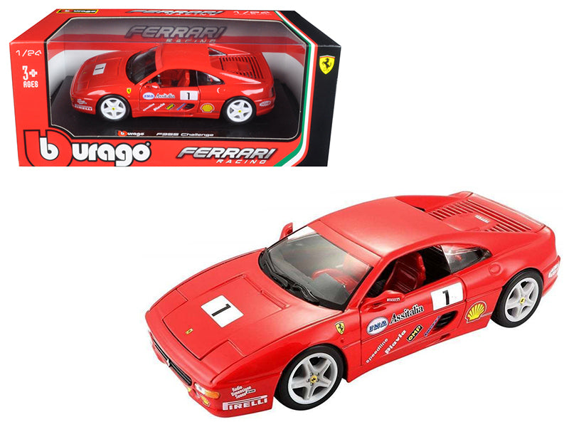 Ferrari F355 Challenge Red 1/24 Diecast Model Car by Bburago free shipping USA