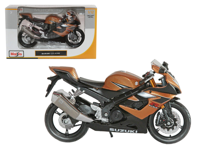 Suzuki GSX R1000 Bronze 1/12 Diecast Motorcycle Model by Maisto free shipping USA