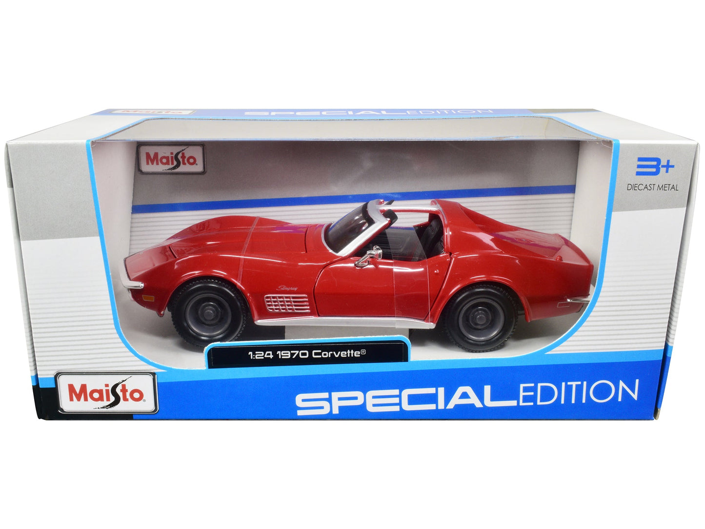 1970 Chevrolet Corvette Convertible Red 1/24 Diecast Model Car by Maisto free shipping USA