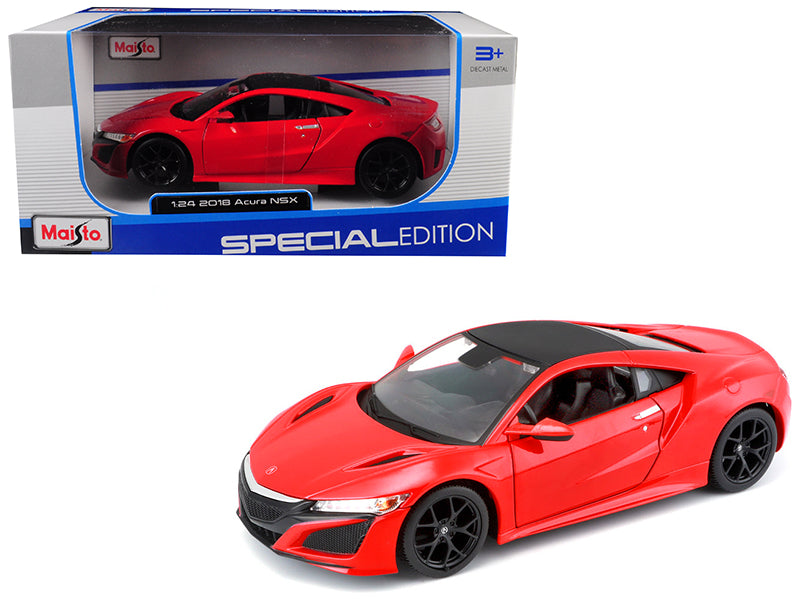 2018 Acura NSX Red with Black Top 1/24 Diecast Model Car by Maisto free shipping USA