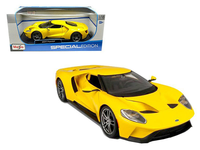 2017 Ford GT Yellow 1/18 Diecast Model Car by Maisto free shipping USA