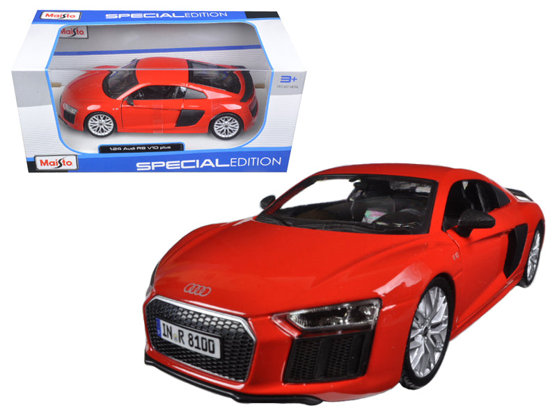 Audi R8 V10 Plus Red Special Edition 1/24 Diecast Model Car by Maisto free shipping USA