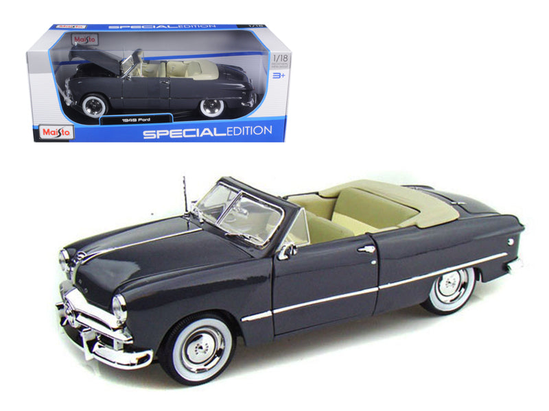 1949 Ford Convertible Gray 1/18 Diecast Model Car by Maisto free shipping USA