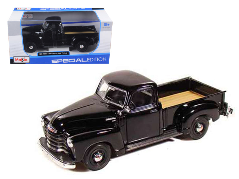 1950 Chevrolet 3100 Pickup Truck Black 1/25 Diecast Model Car by Maisto free shipping USA