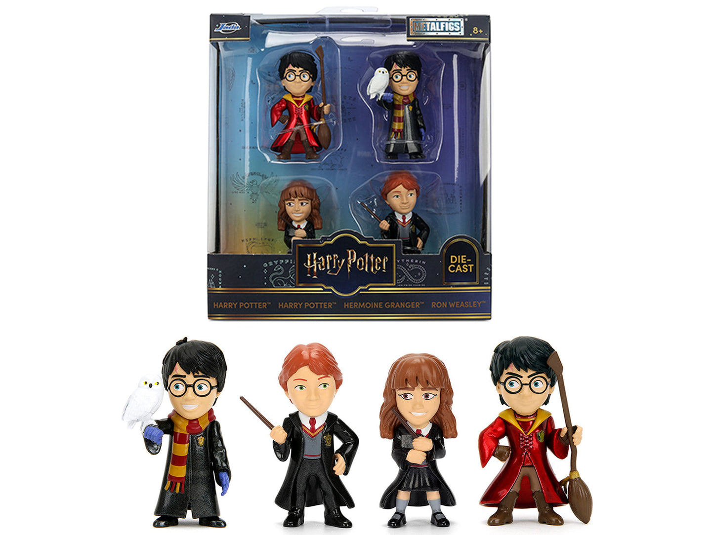 Set of 4 Diecast Figures "Harry Potter" "Metalfigs" Series by Jada free shipping USA