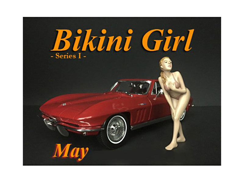 May Bikini Calendar Girl Figure for 1/24 Scale Models by American Diorama free shipping USA