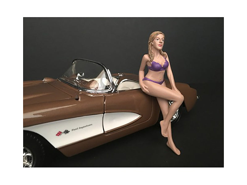 July Bikini Calendar Girl Figurine for 1/24 Scale Models by American Diorama free shipping USA