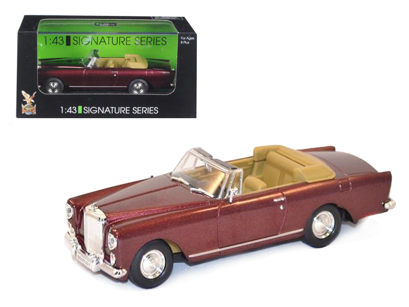 1961 Bentley Continental S2 Park Ward DHC Convertible Burgundy 1/43 Diecast Car Model by Road Signature free shipping USA