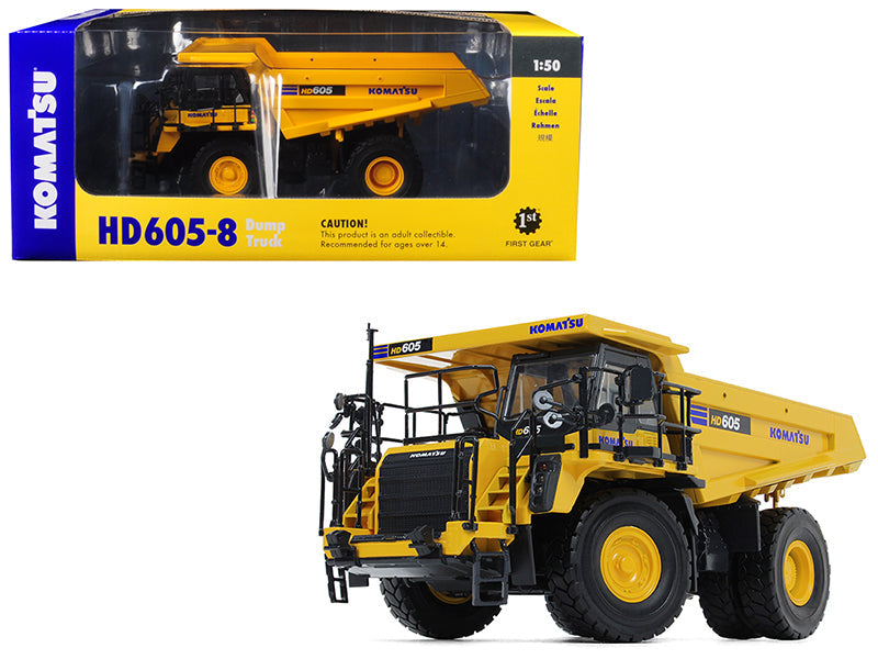 Komatsu HD605-8 Dump Truck 1/50 Diecast Model by First Gear free shipping USA