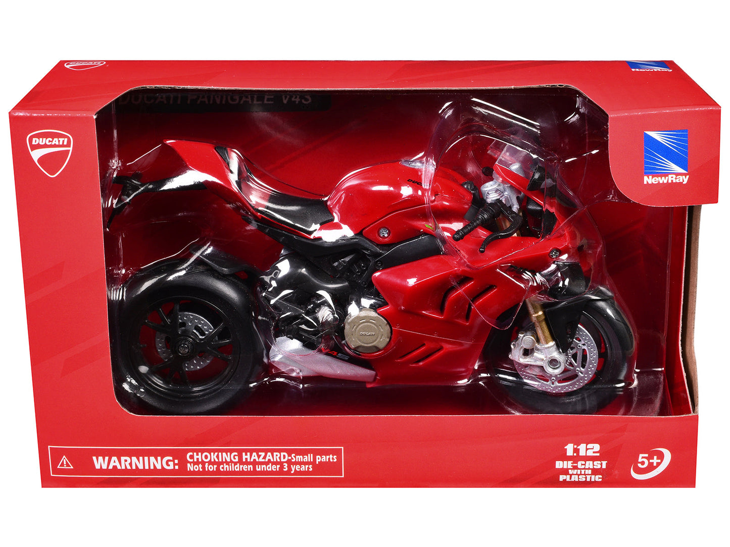 Ducati Panigale V4S Motorcycle Red 1/12 Diecast Motorcycle Model by New Ray free shipping USA