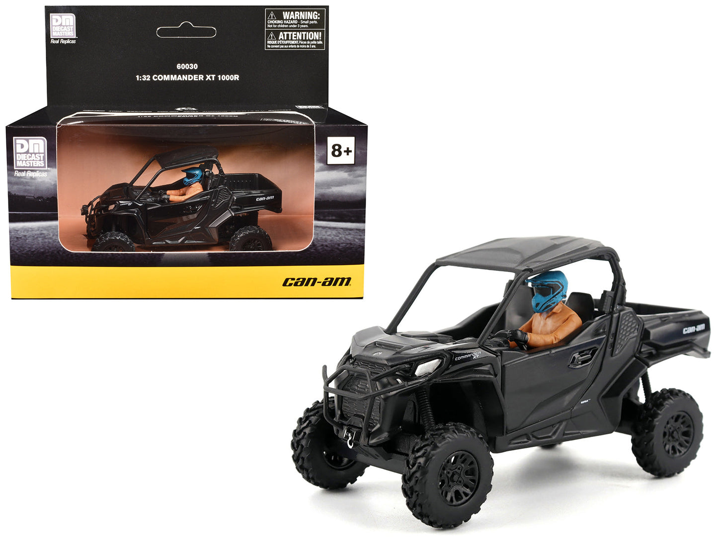 Can-Am Commander XT 1000R Matt Black with Driver Figure 1/32 Diecast Model by BRP Models free shipping USA