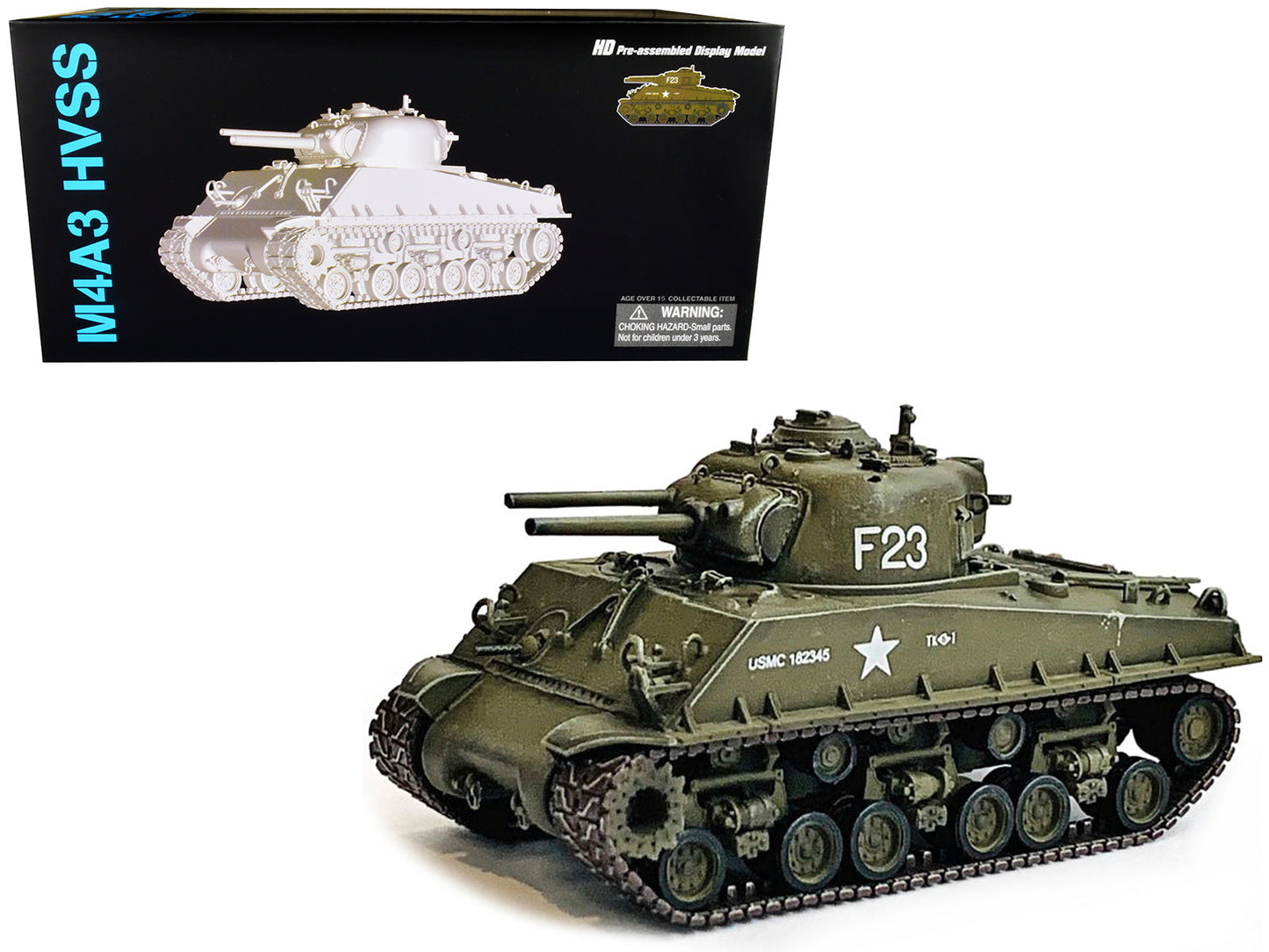 United States M4A3 HVSS POA-CWS-H5 Flamethrower Tank Olive Drab F-23 "US Marine Corps Korea" (1951) "NEO Dragon Armor" Series 1/72 Plastic Model by Dragon Models free shipping USA