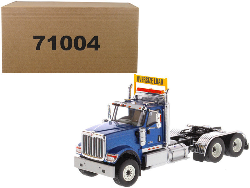 International HX520 Day Cab Tandem Tractor Blue 1/50 Diecast Model by Diecast Masters free shipping USA