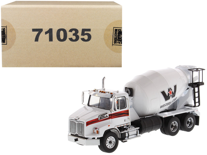 Western Star 4700 SB Concrete Mixer Truck White 1/50 Diecast Model by Diecast Masters free shipping USA