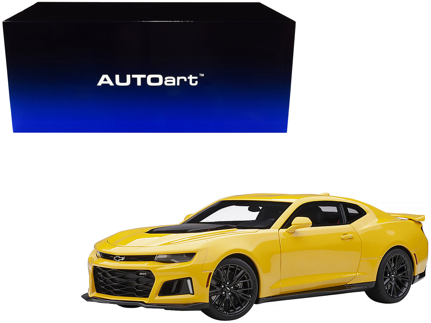Chevrolet Camaro ZL1 Bright Yellow 1/18 Model Car by Autoart free shipping USA