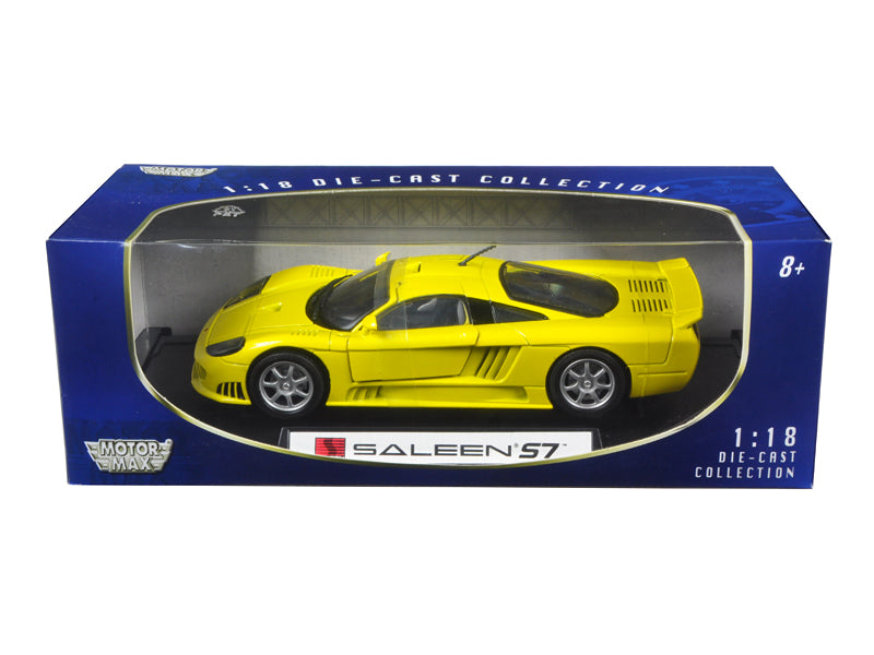 Saleen S7 Yellow 1/18 Diecast Model Car by Motormax free shipping USA