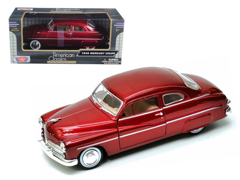 1949 Mercury Red 1/24 Diecast Model Car by Motormax free shipping USA