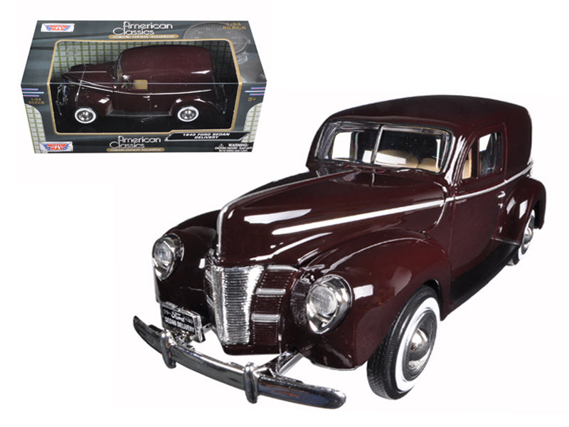 1940 Ford Sedan Delivery Brown 1/24 Diecast Model Car by Motormax free shipping USA