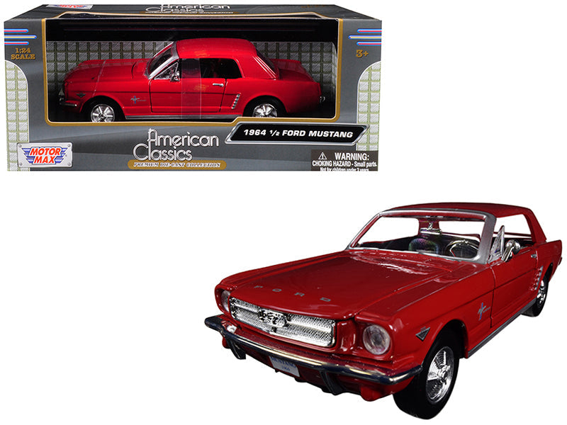 1964 1/2 Ford Mustang Red 1/24 Diecast Model Car by Motormax free shipping USA