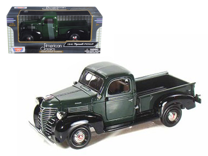 1941 Plymouth Pickup Green 1/24 Diecast Model Car by Motormax free shipping USA