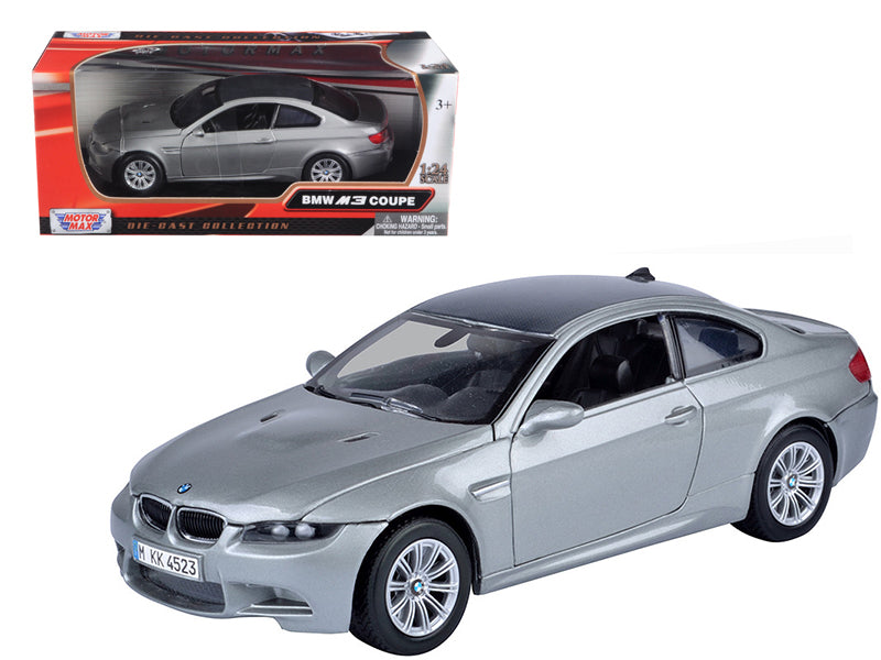 BMW M3 Coupe Gray Metallic 1/24 Diecast Model Car by Motormax free shipping USA